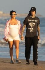 Pregnant KOURTNEY KARDASHIAN and Travis Barker Out in Santa Barbara 08/23/2023