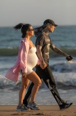 Pregnant KOURTNEY KARDASHIAN and Travis Barker Out in Santa Barbara 08/23/2023
