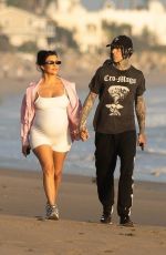 Pregnant KOURTNEY KARDASHIAN and Travis Barker Out in Santa Barbara 08/23/2023