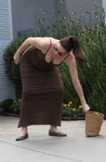 Pregnant WHITNEY CUMMINGS Arrives at Jennifer Klein