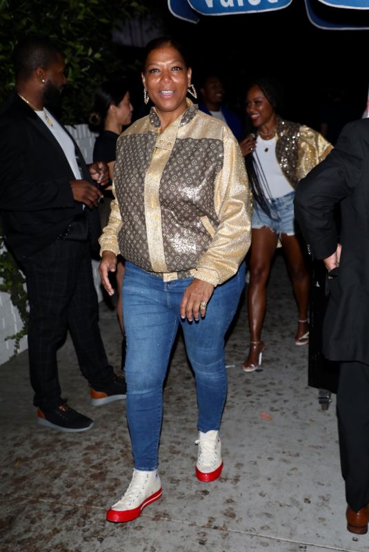 QUEEN LATIFAH Arrives at Dwyane Wade