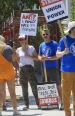 RACHEL BLOOM and SARAH SILVVERMAN at SAG-Aftra and WGA Picket Line at Netflix Offices in Los Angeles 08/14/2023