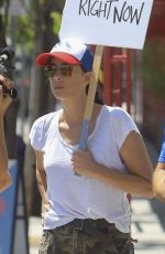 RACHEL BLOOM and SARAH SILVVERMAN at SAG-Aftra and WGA Picket Line at Netflix Offices in Los Angeles 08/14/2023
