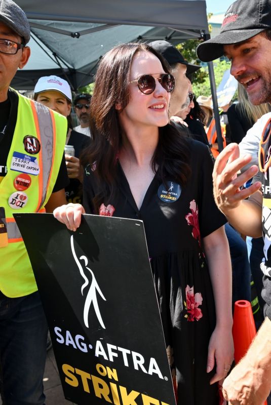 RACHEL BROSNAHAN at National Say of Solidarity Rally at Walt Disney Studios in Burbank 08/22/2023