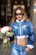 RITA ORA Heading to a Press Conference Ahead a RTL Hits Show in Verona 08/29/2023