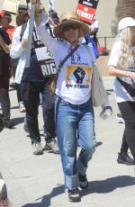 ROSANNA ARQUETTE at SAG Strike at Paramount Studios in Hollywood 08/15/2023