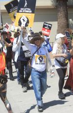 ROSANNA ARQUETTE at SAG Strike at Paramount Studios in Hollywood 08/15/2023