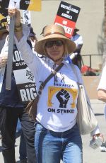 ROSANNA ARQUETTE at SAG Strike at Paramount Studios in Hollywood 08/15/2023