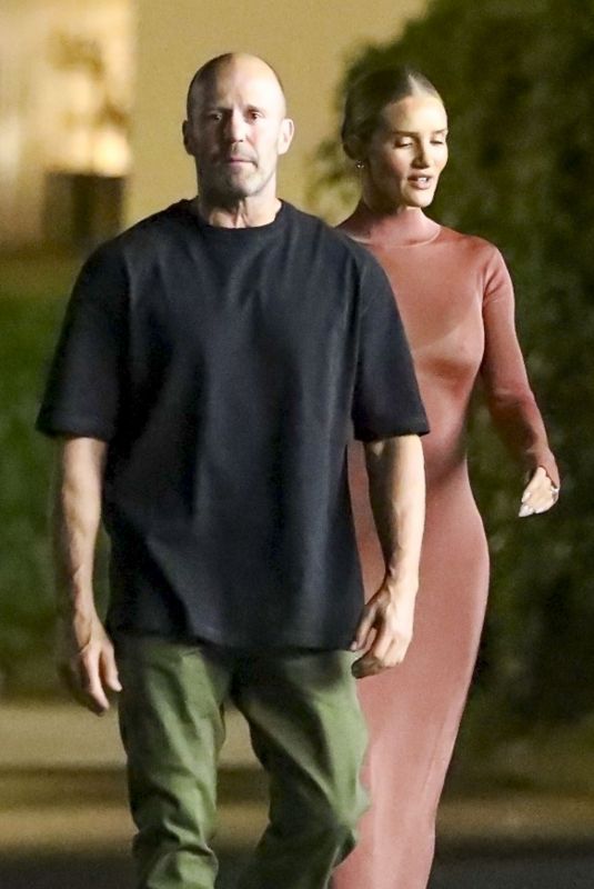 ROSIE HUNTINGTON-WHITELEY and Jason Statham Out for Dinner at Funke Restaurant in Beverly Hills 08/15/2023