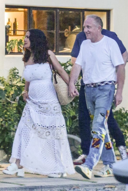 SALMA HAYEK and Francois-Henri Pinault Out in Los Cabos 08/13/2023