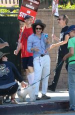 SARA GILBERT and John Goodman Sag Strike at CBS Radford Studios in Studio City 08/18/2023
