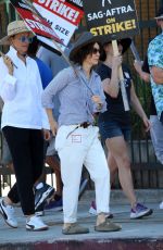SARA GILBERT and John Goodman Sag Strike at CBS Radford Studios in Studio City 08/18/2023