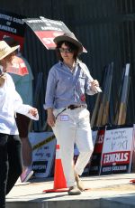 SARA GILBERT and John Goodman Sag Strike at CBS Radford Studios in Studio City 08/18/2023
