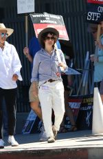 SARA GILBERT and John Goodman Sag Strike at CBS Radford Studios in Studio City 08/18/2023