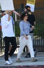 SARA GILBERT and John Goodman Sag Strike at CBS Radford Studios in Studio City 08/18/2023