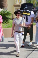 SARA GILBERT at SAG Strike at Paramount Studios in Los Angeles 08/07/2023