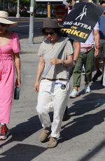 SARA GILBERT at SAG Strike at Paramount Studios in Los Angeles 08/07/2023