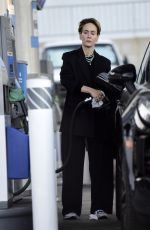 SARAH PAULSON at a Gas Station in Los Angeles 08/06/2023