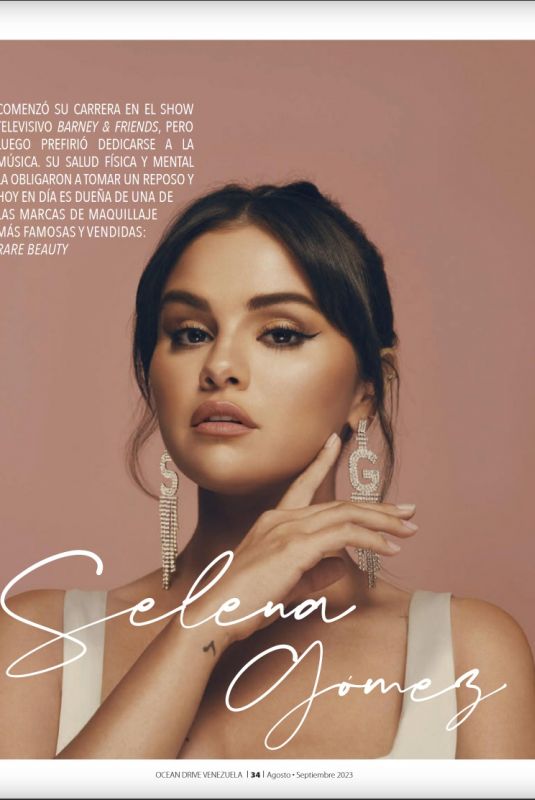 SELENA GOMEZ in Ocean Drive Magazine, August/september 2023