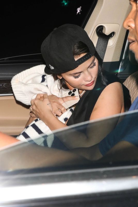 SELENA GOMEZ Leaves Dinner at Pace in West Hollywood 08/16/2023