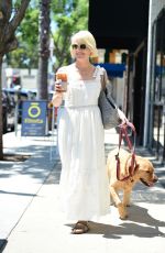 SELMA BLAIR Out with Her Dog in Los Angeles 08/02/2023