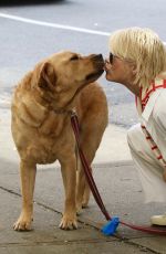 SELMA BLAIR Out with Her Dog in New York 08/19/2023