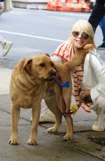 SELMA BLAIR Out with Her Dog in New York 08/19/2023
