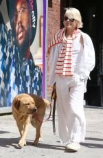 SELMA BLAIR Out with Her Dog in New York 08/19/2023