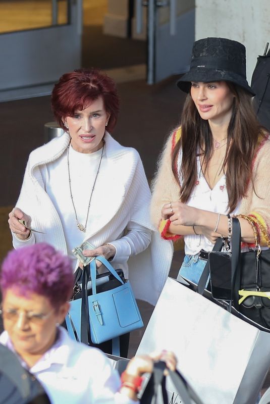 SHARON and AIMEE OSBOURNE Shopping at Neiman Marcus in Beverly Hills 08/10/2023
