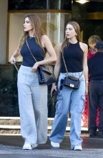 SOFIA and CLAUDIA VERGARA Shopping at Saks Fifth Avenue in Los Angeles 08/27/2023