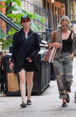 ST VINCENT Out with a Friend in East Village in New York 08/22/2023