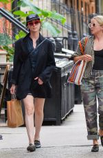 ST VINCENT Out with a Friend in East Village in New York 08/22/2023