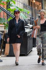 ST VINCENT Out with a Friend in East Village in New York 08/22/2023