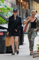 ST VINCENT Out with a Friend in East Village in New York 08/22/2023