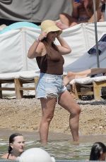 TAMARA ECCLESTONE and Jay Rutland Out at a Beach in France 08/20/23