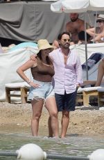 TAMARA ECCLESTONE and Jay Rutland Out at a Beach in France 08/20/23
