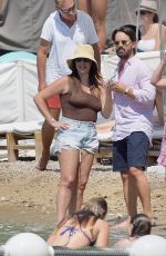 TAMARA ECCLESTONE and Jay Rutland Out at a Beach in France 08/20/23