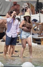 TAMARA ECCLESTONE and Jay Rutland Out at a Beach in France 08/20/23