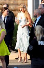 TAYLOR SWIFT and ZOE KRAVITZ Heading to Margaret Qualley and Jack Antonoff Wedding Party in Beach Haven 08/19/2023