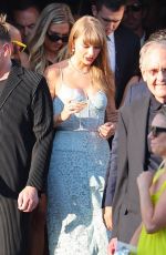 TAYLOR SWIFT and ZOE KRAVITZ Heading to Margaret Qualley and Jack Antonoff Wedding Party in Beach Haven 08/19/2023