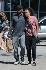 TOMASINA PARROTT and Larenz Tate at Grocery Shopping at Erewhon Market in Calabasas 08/25/2023