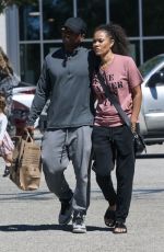 TOMASINA PARROTT and Larenz Tate at Grocery Shopping at Erewhon Market in Calabasas 08/25/2023