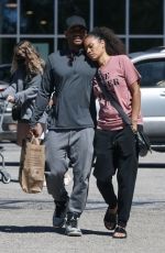 TOMASINA PARROTT and Larenz Tate at Grocery Shopping at Erewhon Market in Calabasas 08/25/2023