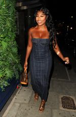 WHITNEY ADEBAYO Arrives at Bagatelle Mayfair in London 08/13/2023