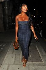 WHITNEY ADEBAYO Arrives at Bagatelle Mayfair in London 08/13/2023