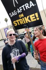 WILLA HOLLAND at Sag-aftra and Wga Strike at Warner Brothers Studios in Burbank 08/11/2023