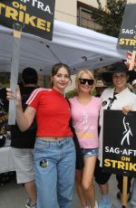 WILLA HOLLAND at Sag-aftra and Wga Strike at Warner Brothers Studios in Burbank 08/11/2023