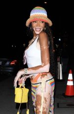 WINNIE HARLOEW Arrives at a Party at Giorgio Baldi in Santa Monica 08/15/2023