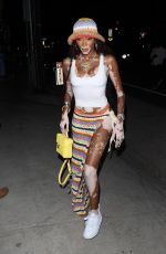 WINNIE HARLOEW Arrives at a Party at Giorgio Baldi in Santa Monica 08/15/2023
