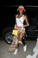 WINNIE HARLOEW Arrives at a Party at Giorgio Baldi in Santa Monica 08/15/2023